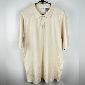 Concepts by Claiborne Pima Cotton Blend Polo Shirt - Beige Cream - 2XL